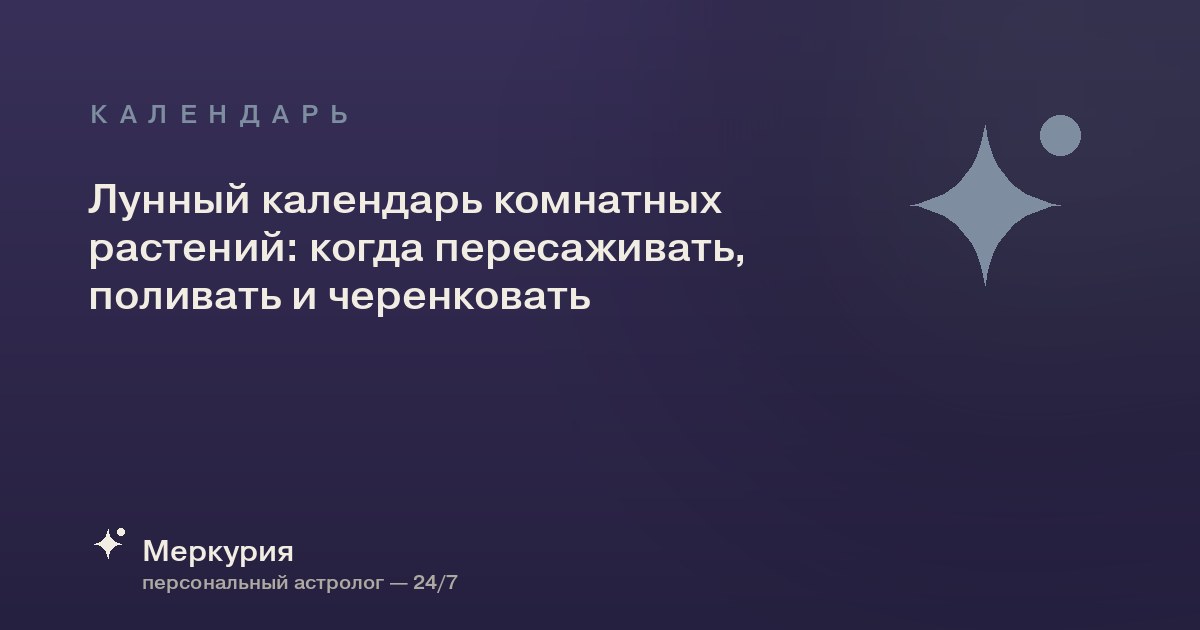 Лунный календарь комнатных растений: когда пересаживать, поливать и черенковать